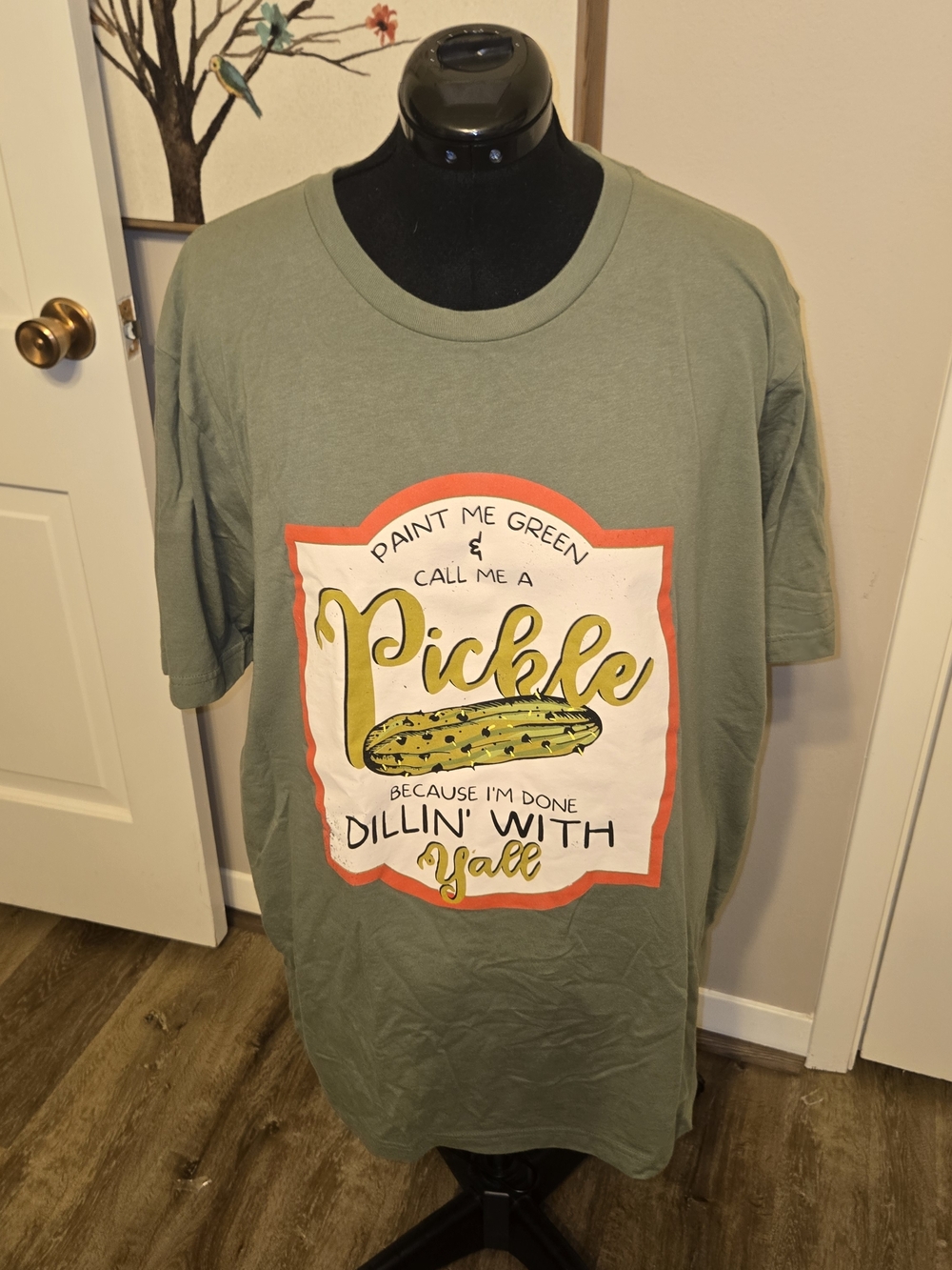 Plus Size 3X Pickle Graphic Tee Funny “Dillin With Y’all” Shirt